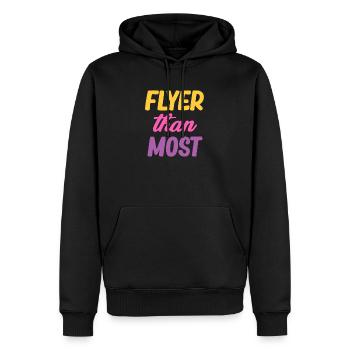 Flyer comme le Cheer Flyer le plus drôle - Sweat à capuche Premium bio Homme - noir - Devant - Nico (187cm)