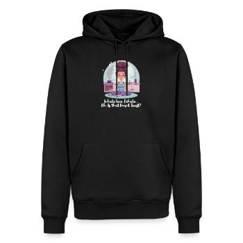 Yoga Maman Inspirez l’amour, expirez... Toast brûlé ? - Sweat à capuche Premium bio Homme - noir - Devant - Nico (187cm)