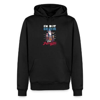 4 juillet American Gnome Not Drunk I’m Patriotic (en anglais seulement) - Sweat à capuche Premium bio Homme - noir - Devant - Nico (187cm)