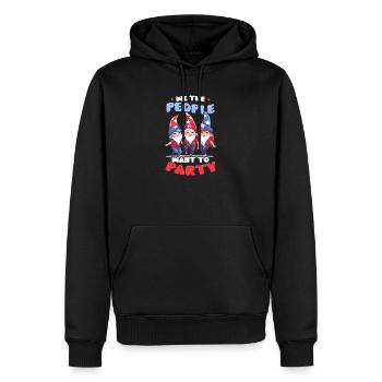 4 juillet American Gnome We People Want To Party - Sweat à capuche Premium bio Homme - noir - Devant - Nico (187cm)