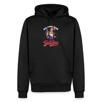 4 juillet American Gnome All American Gnome - Sweat à capuche Premium bio Homme - noir - Devant - Nico (187cm)
