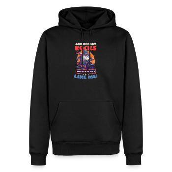 4 juillet Gnome américain Gnome Gnome Rocks Like Me - Sweat à capuche Premium bio Homme - noir - Devant - Nico (187cm)