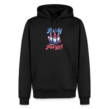 4 juillet : Fête des gnomes américains comme un patriote - Sweat à capuche Premium bio Homme - noir - Devant - Nico (187cm)