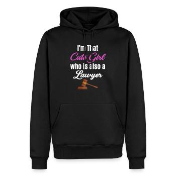 Ich Bin Das Süße Mädchen, Das Auch Eine Anwältin - Männer Premium Bio Hoodie - Schwarz - Vorne - Nico (187cm)