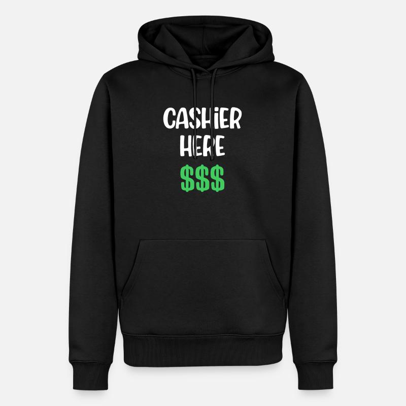 Caissier Drôle Comptable Commis - Sweat à capuche Premium bio Homme - noir