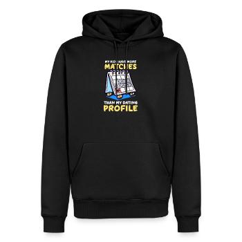 Volley-ball Maman Enfants Plus De Matchs Que Sortir Ensemble Profi - Sweat à capuche Premium bio Homme - noir - Devant - Nico (187cm)