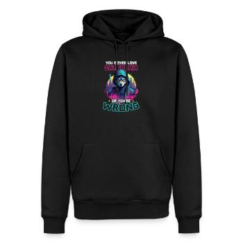 Les amoureux de la Californie vivent en Californie ou à Wron - Sweat à capuche Premium bio Homme - noir - Devant - Nico (187cm)