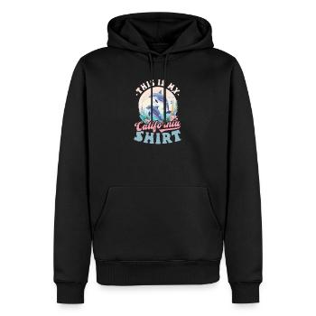 Kalifornischer Liebhaber Das ist mein kalifornisches Outfit - Männer Premium Bio Hoodie - Schwarz - Vorne - Nico (187cm)