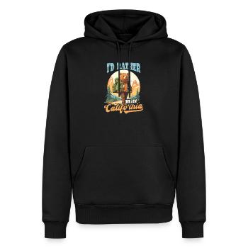 L’amant de la Californie préfère être en Californie - Sweat à capuche Premium bio Homme - noir - Devant - Nico (187cm)