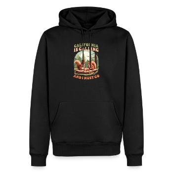 California Lover California Call I Go - Männer Premium Bio Hoodie - Schwarz - Vorne - Nico (187cm)