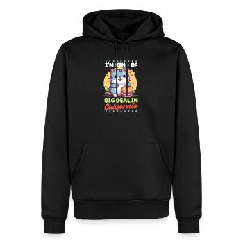 L’amant de la Californie est une sorte de grosse affaire en Californie - Sweat à capuche Premium bio Homme - noir - Devant - Nico (187cm)