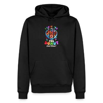 Donut liebt dich so sehr Donut sogar kennen - Männer Premium Bio Hoodie - Schwarz - Vorne - Nico (187cm)