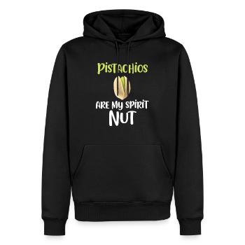 Les pistaches sont à moi - Sweat à capuche Premium bio Homme - noir - Devant - Nico (187cm)