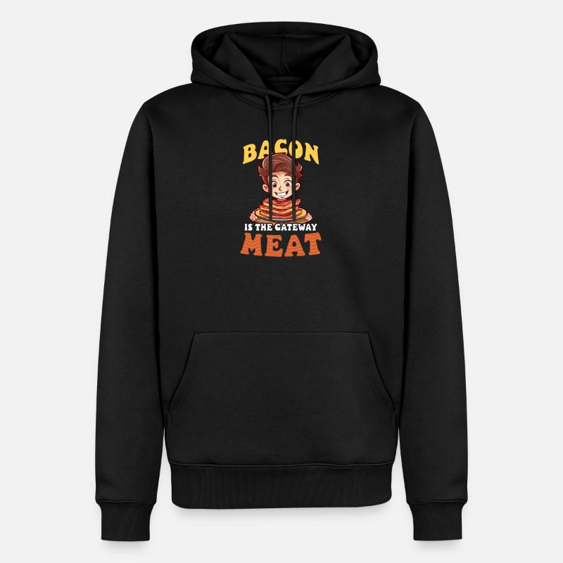Bacon Gateway Viande - Sweat à capuche Premium bio Homme - noir