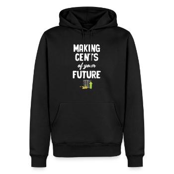 Gagnez des centimes de votre avenir - Sweat à capuche Premium bio Homme - noir - Devant - Nico (187cm)