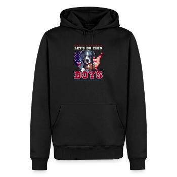 4. Juli Fußball Do This Boys Dog - Männer Premium Bio Hoodie - Schwarz - Vorne - Nico (187cm)