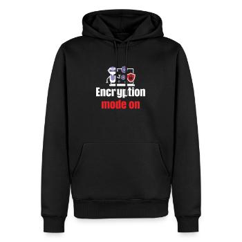 Encryption mode for - Men’s Premium Organic Hoodie - black - Front - Nico (187cm)
