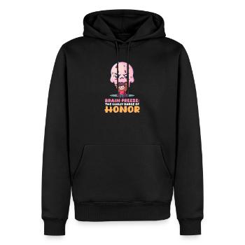 Amateur de crème glacée Brain Freeze Chilly Badge d’honneur - Sweat à capuche Premium bio Homme - noir - Devant - Nico (187cm)