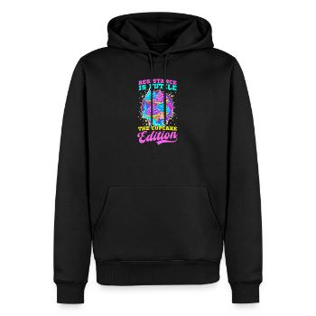 La résistance des amateurs de cupcakes est futile - Sweat à capuche Premium bio Homme - noir - Devant - Nico (187cm)