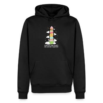 Amateur de cupcakes plus sucré que sucré - Sweat à capuche Premium bio Homme - noir - Devant - Nico (187cm)