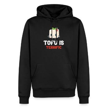 Tofu Ist Großartig. Asiatischer - Männer Premium Bio Hoodie - Schwarz - Vorne - Nico (187cm)