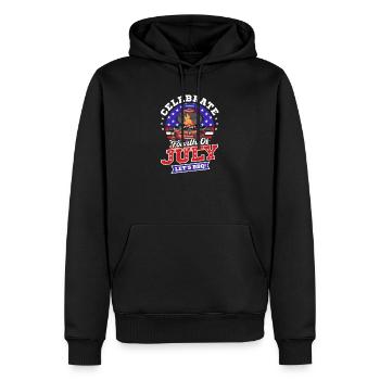 4th Of July BBQ Let's BBQ - Men’s Premium Organic Hoodie - black - Front - Nico (187cm)