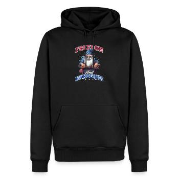 4th Of July BBQ Freedom And BBQ - Men’s Premium Organic Hoodie - black - Front - Nico (187cm)