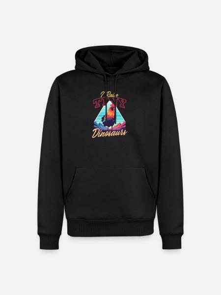 Chicken Farmer Raise Tiny Dinosaurs - Men’s Premium Organic Hoodie - black
