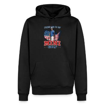 Président du Golf - Sweat à capuche Premium bio Homme - noir - Devant - Nico (187cm)