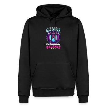 Bodybuilder Féminin Grit Glamour L’Équilibre - Sweat à capuche Premium bio Homme - noir - Devant - Nico (187cm)
