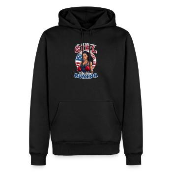 Boxing American Girl Loves Boxing - Men’s Premium Organic Hoodie - black - Front - Nico (187cm)