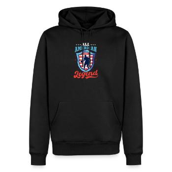 4. Juli Basketball All American Legend - Männer Premium Bio Hoodie - Schwarz - Vorne - Nico (187cm)