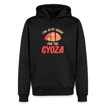 Ich Bin Nur Wegen Der Gyoza Chinese Potstickers - Männer Premium Bio Hoodie - Schwarz - Vorne - Nico (187cm)