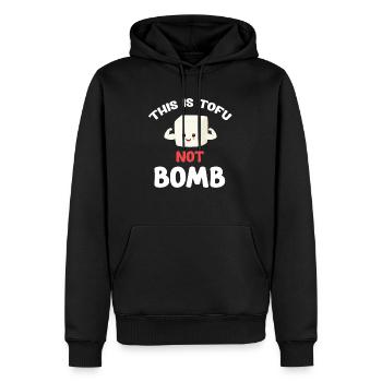 Das Ist Tofu, Kein Bomben-tempeh, Asiatischer - Männer Premium Bio Hoodie - Schwarz - Vorne - Nico (187cm)