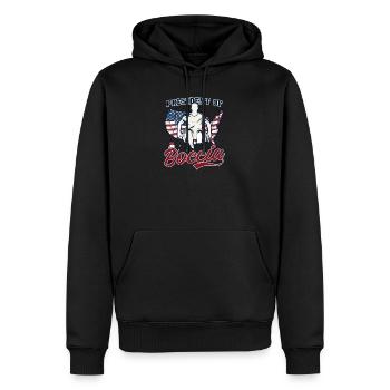 Joueur de boccia Président de Boccia - Sweat à capuche Premium bio Homme - noir - Devant - Nico (187cm)