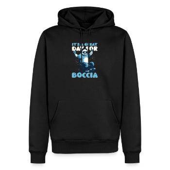 Boccia-Spieler Großer Tag für Boccia - Männer Premium Bio Hoodie - Schwarz - Vorne - Nico (187cm)