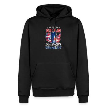 4. Juli Golf Identifizieren Sie sich als amerikanischer Patriot - Männer Premium Bio Hoodie - Schwarz - Vorne - Nico (187cm)