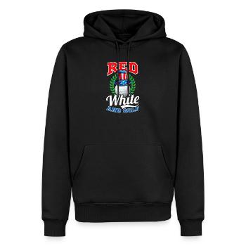 4. Juli Golf Rot Weiß Und Golf - Männer Premium Bio Hoodie - Schwarz - Vorne - Nico (187cm)