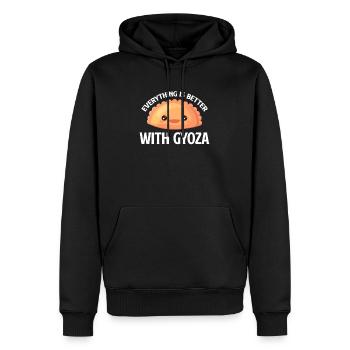 Alles Ist Besser Mit Gyoza Chinese Potstickers - Männer Premium Bio Hoodie - Schwarz - Vorne - Nico (187cm)