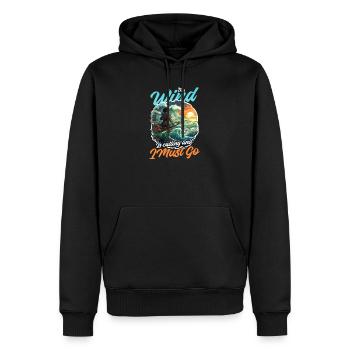 Windsurfen Windruf I Go - Männer Premium Bio Hoodie - Schwarz - Vorne - Nico (187cm)