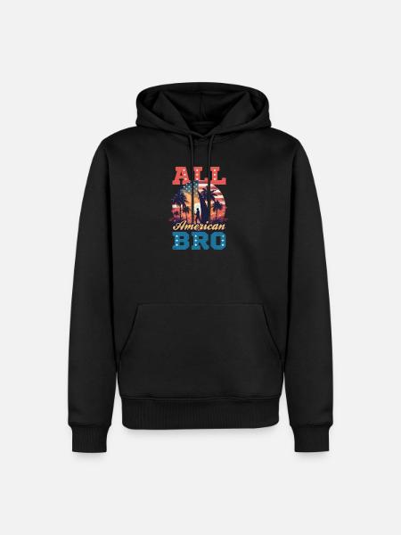 Windsurfing All American Bro - Men’s Premium Organic Hoodie - black