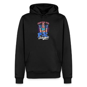4. Juli Sportlehrer Patriotischer Sportlehrer - Männer Premium Bio Hoodie - Schwarz - Vorne - Nico (187cm)
