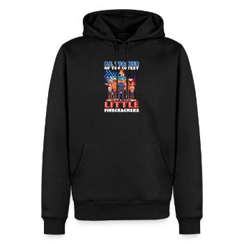 4 juillet Professeur d’éducation physique Pétards les plus mignons - Sweat à capuche Premium bio Homme - noir - Devant - Nico (187cm)
