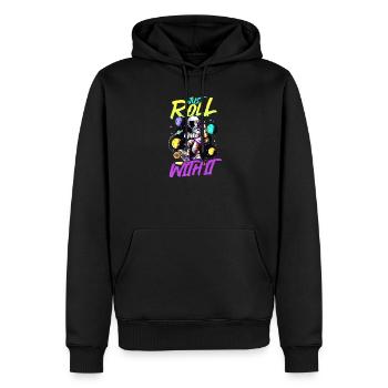 Roller Derby roule avec ça Astronaute - Sweat à capuche Premium bio Homme - noir - Devant - Nico (187cm)