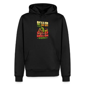 Roller Derby Hell On Wheels - Sweat à capuche Premium bio Homme - noir - Devant - Nico (187cm)