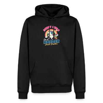 Roller Derby : faites-le plus fort et plus vite - Sweat à capuche Premium bio Homme - noir - Devant - Nico (187cm)