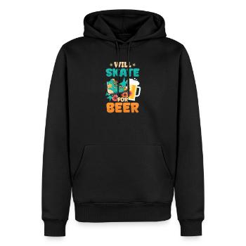 Roller Derby Skate pour la bière - Sweat à capuche Premium bio Homme - noir - Devant - Nico (187cm)