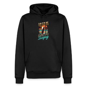 Surfer wollen Urlaub gehen Surfen - Männer Premium Bio Hoodie - Schwarz - Vorne - Nico (187cm)