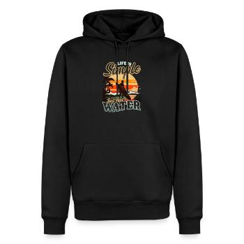 Surfer Einfach Wasser hinzufügen - Männer Premium Bio Hoodie - Schwarz - Vorne - Nico (187cm)