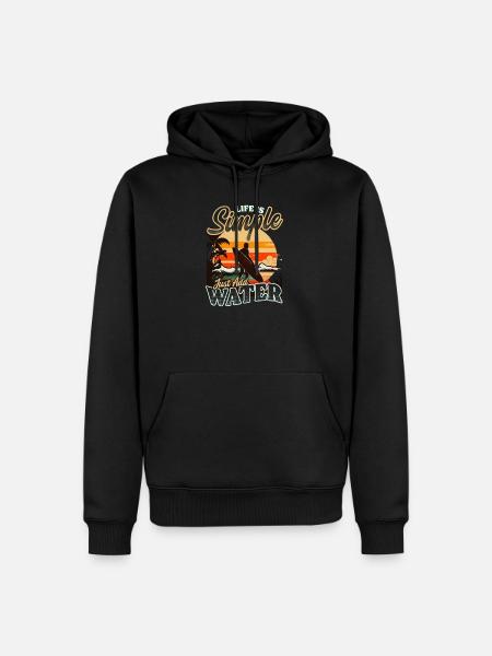 Surfer Simple Add Water - Men’s Premium Organic Hoodie - black